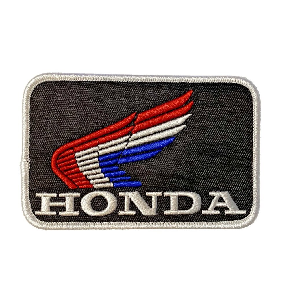 Honda Motorcycles Automotive Premium Rectangle 3in Embroidered Iron-on Patch